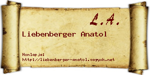 Liebenberger Anatol névjegykártya